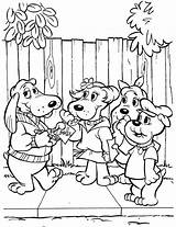 Coloring Pages Pound Puppy Puppies Cartoon Dog Courage Cowardly 80s Printable 1980s Print Sheets Adult Kids Poundpuppies Daycare Books Book sketch template
