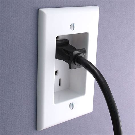 white  recessed outlet  flat panel tv kyle switch plates