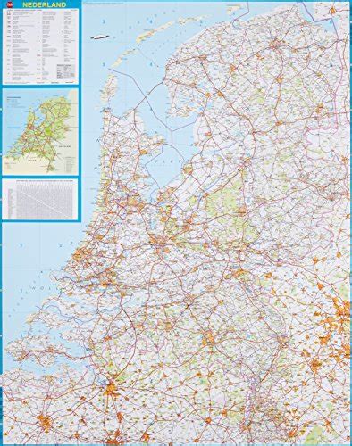 wandkaart nederland zonder ophangsysteem  zvab