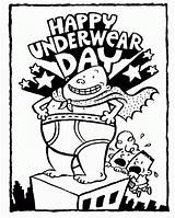 Underpants Captain Coloring Pages Printable Print Sheets Underwear Colouring Printables Happy Kids Treasure Chest Color Movie Dog Man Book Activity sketch template