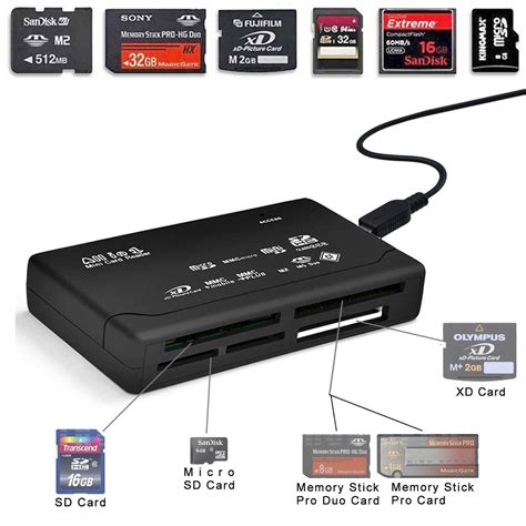 external usb memory card reader sd sdhc mini micro  mmc xd cf ms ebay