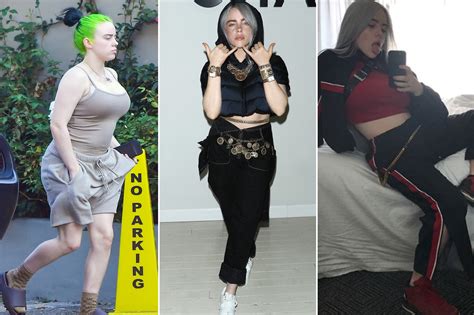 every time billie eilish ditched her baggy outfits for tight clothes