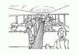 Bus Coloring School Library Clipart sketch template