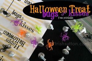 bugs kisses halloween treat   printable
