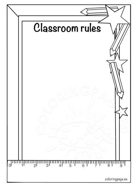 classroom rules coloring page coloring page