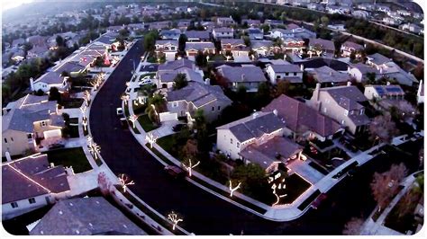 drone flies  neighborhood christmas lights youtube