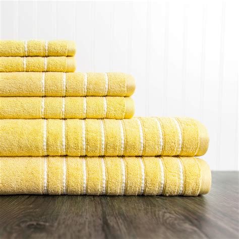 burke combed cotton  piece towel set  bright yellow walmartcom