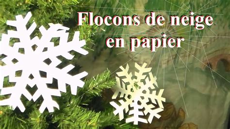 fabriquer  flocon de neige en papier bricolage de noel avec les enfants youtube