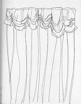 Curtains Drawing Coloring Curtain Stage Pages Template Getdrawings sketch template