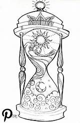 Hourglass Drawings sketch template