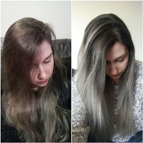 mousey brown to sassy silver ash did it myself too