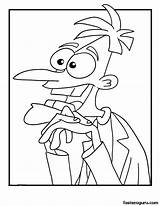 Phineas Doofenshmirtz Ferb Cartoon Colorir Desenhos Heinz Kleurplaat Colorat Planse Kleurplaten Agente Ornitorrinco Tigrisor Fastseoguru Plansa Comments sketch template