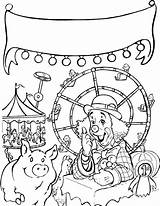 Coloring Fair Pages Carnival State County Rides Fun Food Contest Print Charlotte Fern Web Printable Kids Color Activity Pig Themed sketch template
