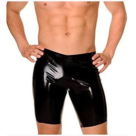 men s wetlook faux leather shorts and underwear men sexy lingerie