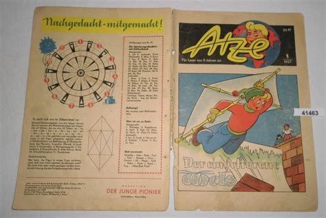 Atze Heft 1 Von 1957 Von Redaktion Der Junge Pionier Chefredakteur