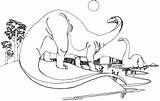 Diplodocus Netart sketch template
