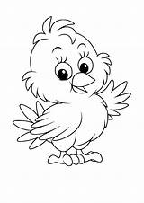 Baby Coloring Bird Pages Cute Etsy Cut Printable Color sketch template