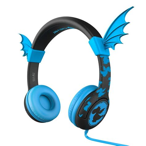 kids headphones db volume limiting durable adorable child friendly design bat inspired