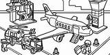 Airport Coloring Activity Draw Print Size sketch template
