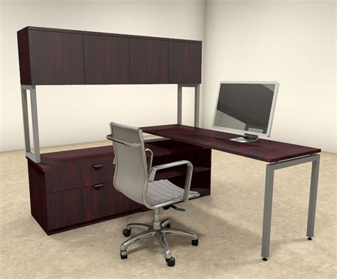 3pc L Shaped Modern Contemporary Executive Office Desk Set Of Con L11