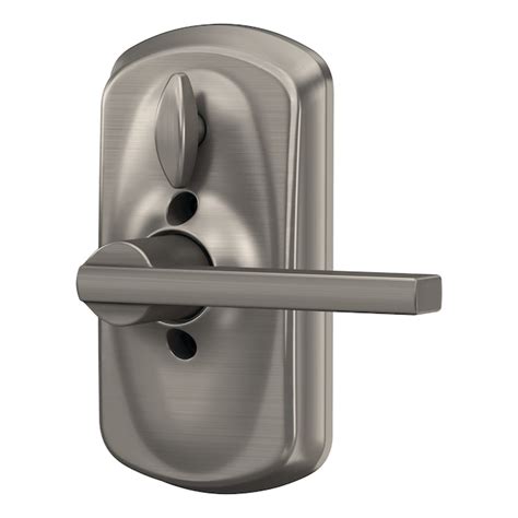 schlage customizable keying plymouth latitude satin nickel single cylinder electronic handle