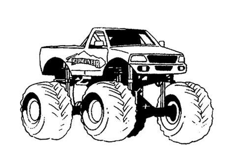 blue thunder monster truck coloring page vrogueco