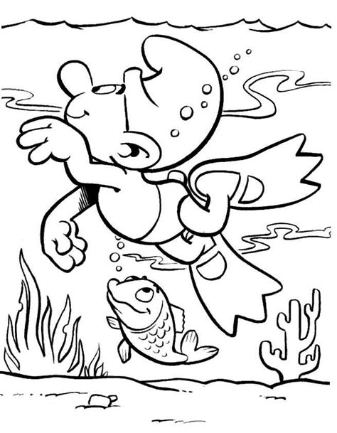 smurfs  coloring pages printable