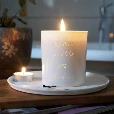 Personalised Candlelit Bath Scented Candle By Illumer