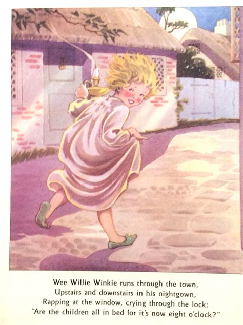 nursery rhyme poster  frame wee willie winkie     etsy   wee willie winkie