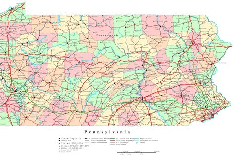 printable map  pennsylvania cities pa  road map world