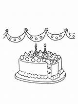 Kaarsen Candles Verjaardag Leukekleurplaten Coloringpage één sketch template