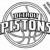 Coloring Nba Pages Detroit Printable Pistons Basketball sketch template