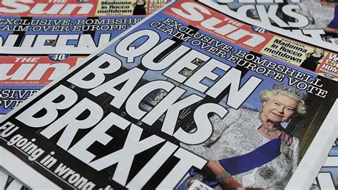 sun completely confident  queen backs brexit story bbc news