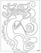 Mola Kokopelli Getdrawings sketch template