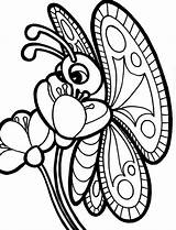 Coloring Pages Flower Butterfly Flowers Butterflies Printable Big Color Print Getcolorings Popular Clipartmag Cute Library Clipart Spring sketch template