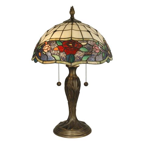 Dale Tiffany 21 75 In Rose Art Glass Table Lamp With Dark