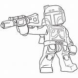 Boba Coloring Fett Pages Print Color Kids Printable Lego sketch template