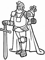 King Coloring Pages Armor sketch template