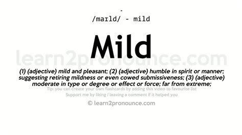 pronunciation  mild definition  mild youtube