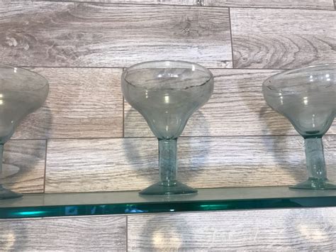 6 Crate And Barrel Margarita Glasses And Pitcher