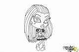Frankie Monster High Chibi Stein Draw Coloring Drawingnow sketch template