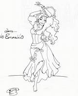 Esmeralda Digitalized Malvorlagen Ausmalen Gitana Prinzessinnen Bauchtanz Ausmalbilder Glöckner sketch template