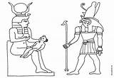 Egipcios Dioses Egyptiens Egyptien Dieux Egypte Colorier sketch template