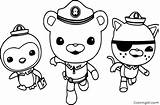 Octonauts Coloring Pages Printable Easy Kids Barnacles Cartoon Color Print Kwazii Choose Board Format Vector sketch template