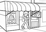 Pastries Cakes Print Coloring Pages sketch template