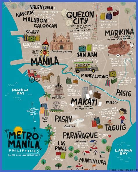 manila map tourist attractions toursmapscom