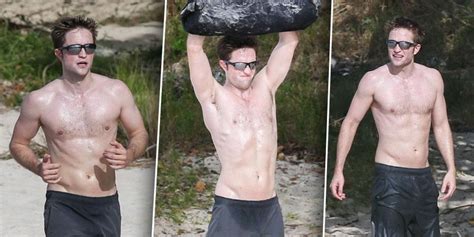 Robert Pattinson Shirtless Muscles Body Working Out Photos