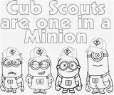 Scouts Beaver Certificates Motto Beavers Despicable Minion Cubs Bobcat Getcolorings Coloriage sketch template