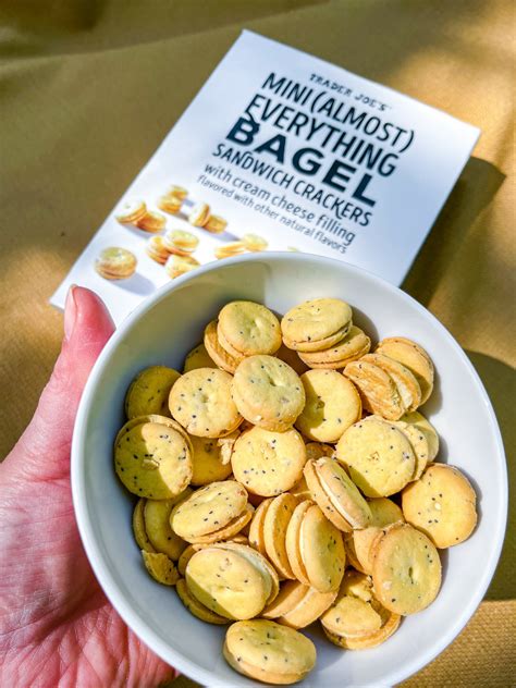 trader joes mini   bagel sandwich crackers review