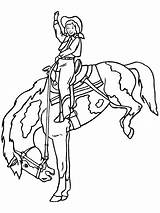 Coloring Pages Cowboy Printable Library Clipart Rodeo sketch template